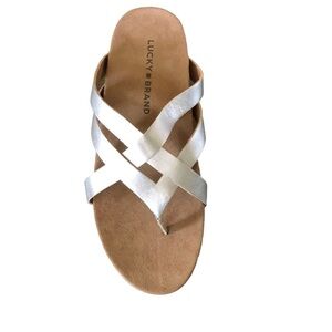 Lucky Brand Fillima Metallic Sandals 6